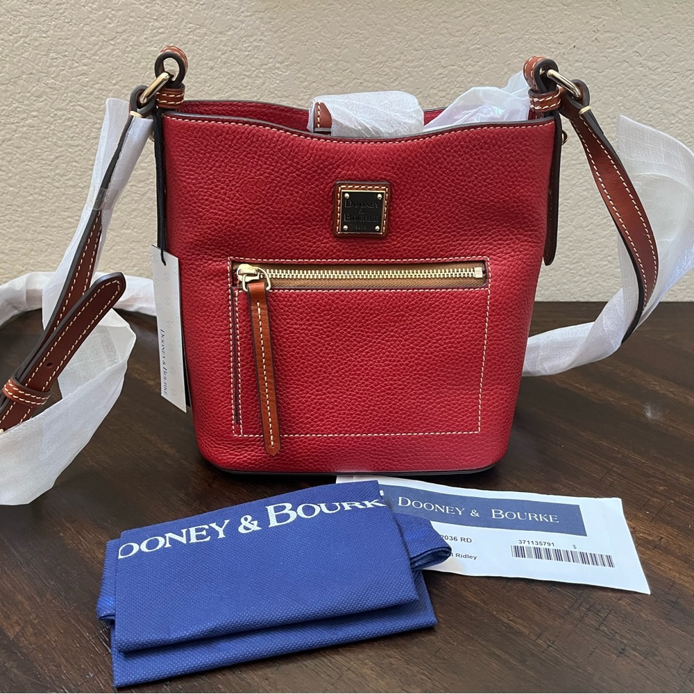 Dooney & Bourke Small Ridley Red Crossbody Bag w Dust Bag